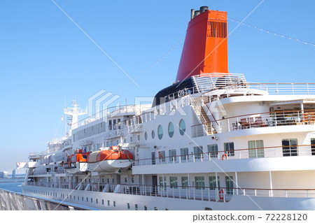 遊輪停靠在大碼頭的視圖 72228120