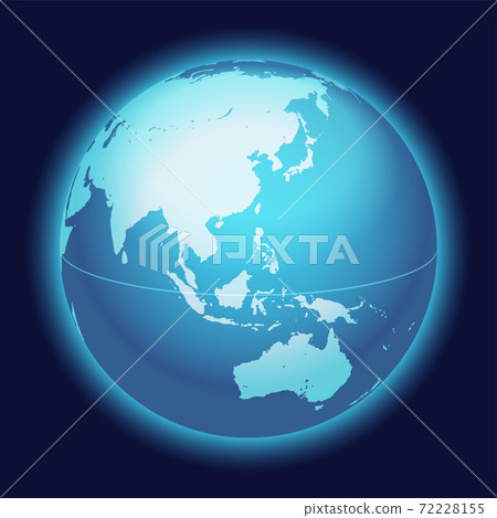 世界地圖歐亞大陸，東南亞，澳大利亞，太平洋 72228155