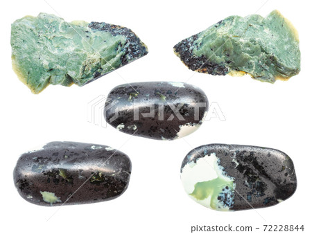 collection of Teisky Jade stones isolated 72228844