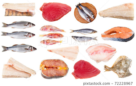 frozen deboned fillet of cod fish isolated 72228967