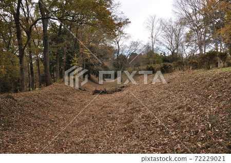 Earthworks and sky moat at the site of Sugayakan (Ranzan Town, Hiki District, Saitama Prefecture) Earthworks and sky moat at the site of Sugayakan (Ranzan Town, Hiki District, Saitama Prefecture) 72229021