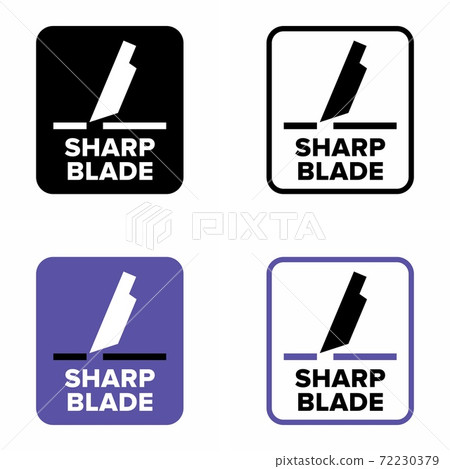 "Sharp blade" , text, cutting tool property... - Stock Illustration ...