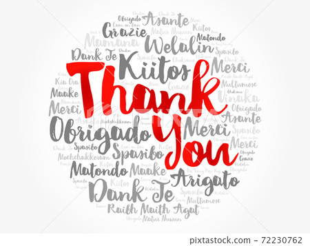 Thank You word cloud in different languages, concept background Thank You word cloud in different languages, concept background 72230762