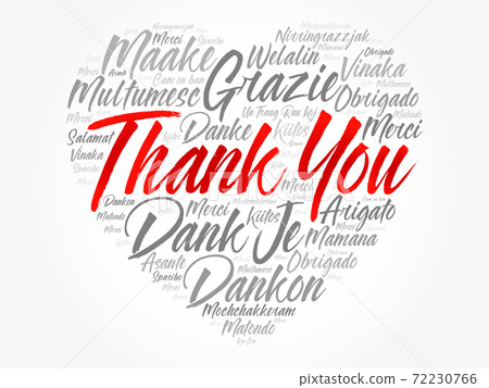 Thank You Love Heart Word Cloud in different languages Thank You Love Heart Word Cloud in different languages 72230766