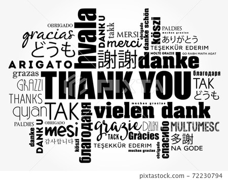 Thank You word cloud in different languages, concept background Thank You word cloud in different languages, concept background 72230794