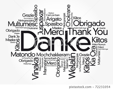 Danke (Thank You in German) word cloud background Danke (Thank You in German) word cloud background 72231054