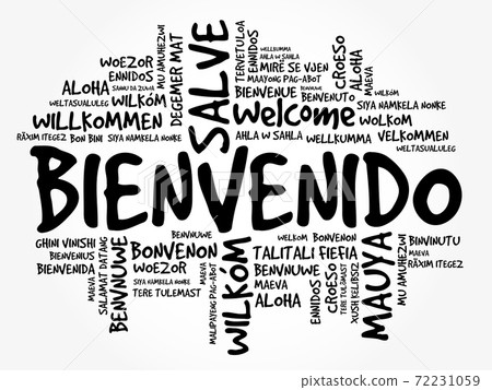 Multi Ethnic Group Of People Holding The Spanish Word Bienvenido Welcome  Isolated Stock Photo, Picture and Royalty Free Image. Image 45214892.