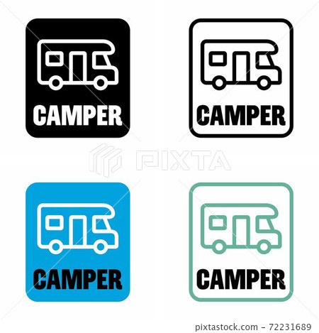 Truck "camper", recreational demountable vehicle information sign Truck "camper", recreational demountable vehicle information sign 72231689