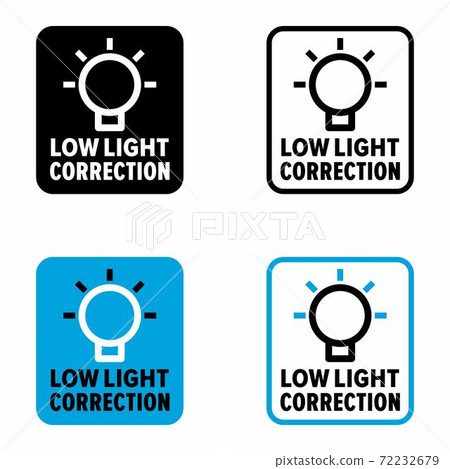 "Low light correction" automatic function information sign 72232679