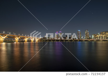 清潭橋，漢江，首爾 72234137