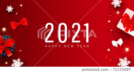 2021 Christmas and New Year creative style background. Xmas gift boxes, cold snow, red glitter confetti on gradient background 2021 Christmas and New Year creative style background. Xmas gift boxes, cold snow, red glitter confetti on gradient background 72235097