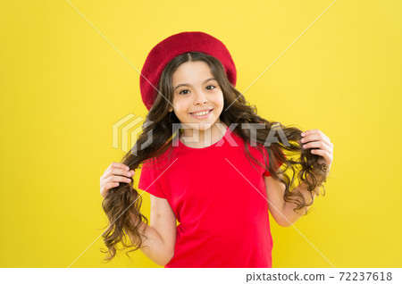 Lucky and beautiful. Kid happy cute face adorable curly  72237618