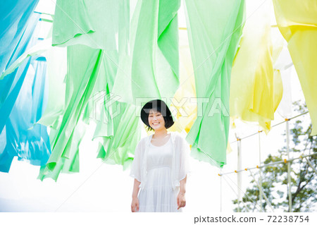 Shiga Prefecture Lake Biwa View Hill Rainbow Curtain Shiga Prefecture Lake Biwa View Hill Rainbow Curtain 72238754