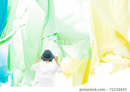 Shiga Prefecture Lake Biwa View Hill Rainbow Curtain 72238845