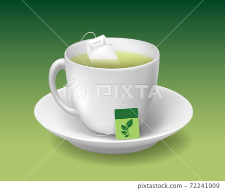 Realistic green tea cup 72241909