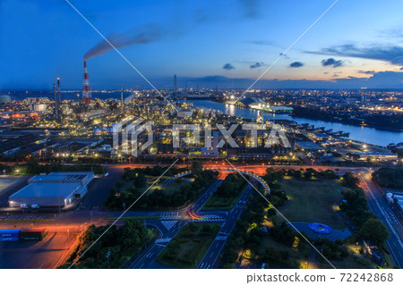 Yokkaichi Plant Night view Yokkaichi Plant Night view 72242868