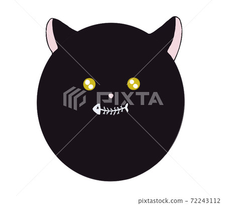 一隻貓抱著魚骨 72243112