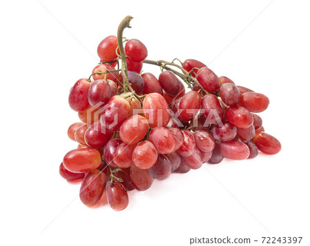 The close up of fresh red grapes organic fruit food isolated on white background. The close up of fresh red grapes organic fruit food isolated on white background. 72243397