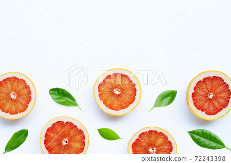 High vitamin C. Juicy grapefruit on white. High vitamin C. Juicy grapefruit on white. 72243398