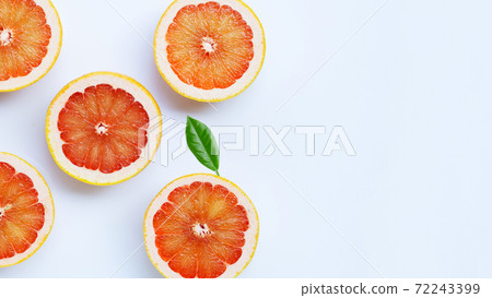 High vitamin C. Juicy grapefruit on white. High vitamin C. Juicy grapefruit on white. 72243399