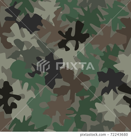 Green and brown camouflage pattern background seamless vector illustration 72243680