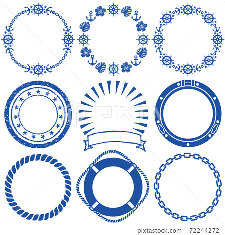 Marine circle set Image of putting letters in a circle 72244272