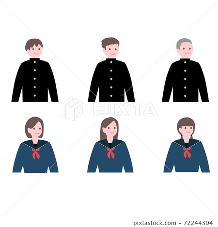 Student boy girl illustration material who came in uniform Student boy girl illustration material who came in uniform 72244304