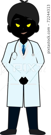 一位壞醫生穿著白袍的插圖 72244313