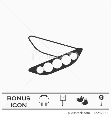Peas icon flat. 72247162