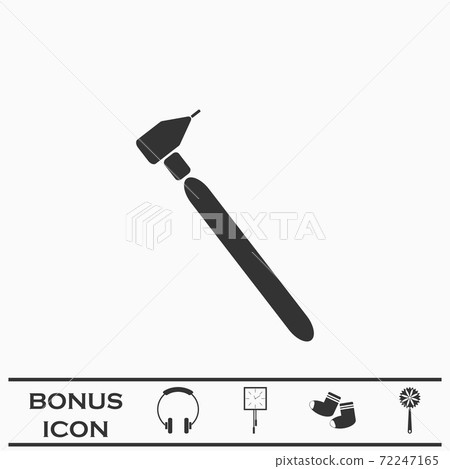 Tooth drilling machine icon flat. 72247165