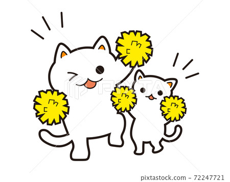 Cat cheering 72247721