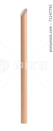 Brown paper drinking straws, isolated on white background. Eco-friendly paper straw, environmental consciousness concept. Close up. Brown paper drinking straws, isolated on white background. Eco-friendly paper straw, environmental consciousness concept. Close up. 72247791