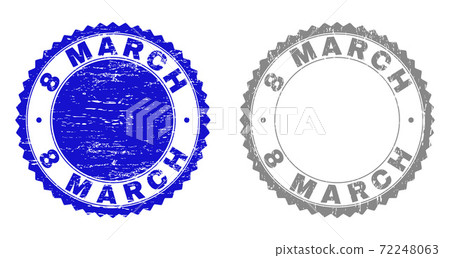 Textured 8 MARCH Grunge Stamps Textured 8 MARCH Grunge Stamps 72248063