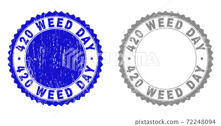 Textured 420 WEED DAY Grunge Stamp Seals 72248094