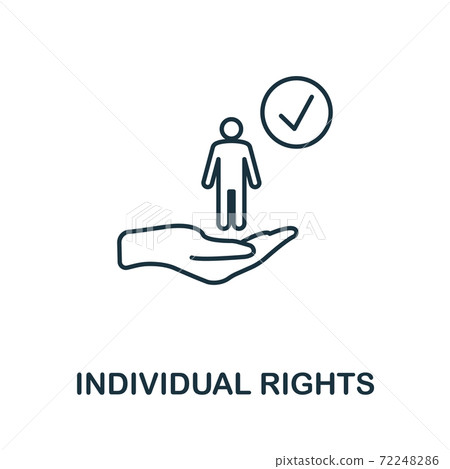 Individual Rights icon. Line style element from... - Stock Illustration ...