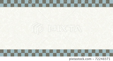 Japanese paper bordered by a checkered frame. Frames, scrolls, New Year's cards, Japanese materials, etc. 72248371