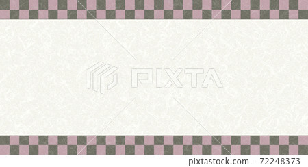 Japanese paper bordered by a checkered frame. Frames, scrolls, New Year's cards, Japanese materials, etc. Japanese paper bordered by a checkered frame. Frames, scrolls, New Year's cards, Japanese materials, etc. 72248373