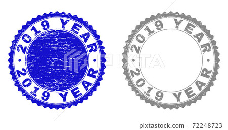 Textured 2019 YEAR Grunge Stamp Seals 72248723