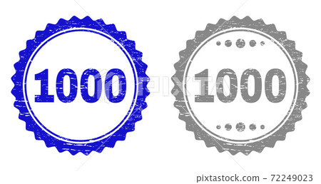 Textured 1000 Grunge Stamp Seals - Stock Illustration [72249023] - PIXTA