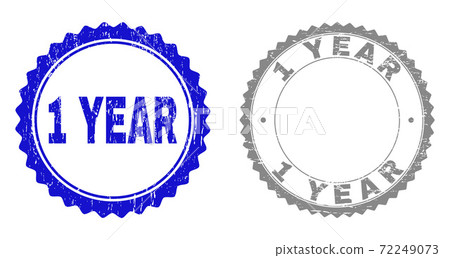 Textured 1 YEAR Scratched Stamp Seals 72249073