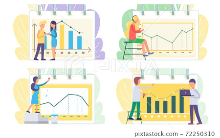 People analyze statistics. Project management, financial report strategy. Business analysis planning 72250310