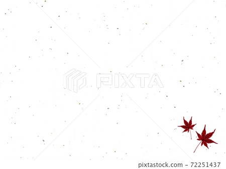 Background material "Autumn leaves Japanese paper letter" 72251437
