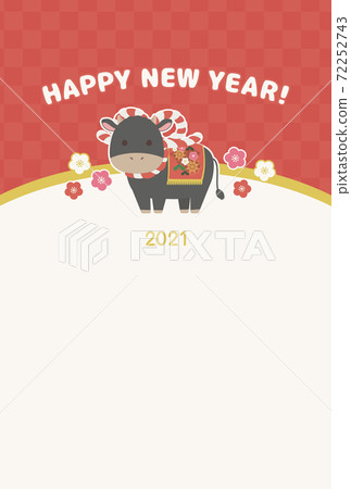 2021_Ox Year_New Year's card template_Red 2021_Ox Year_New Year's card template_Red 72252743