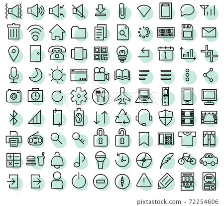 Icon set business button application illustration Icon set business button application illustration 72254606