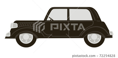 Classic retro car with massive body, transport 72254828