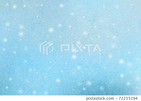 Frozen window. Winter snowfall. Ice patterns. 72255294