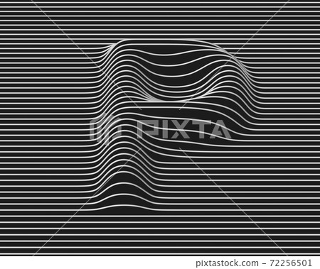 Linear 3d font letter P 72256501