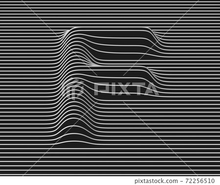 Linear 3d font letter F 72256510