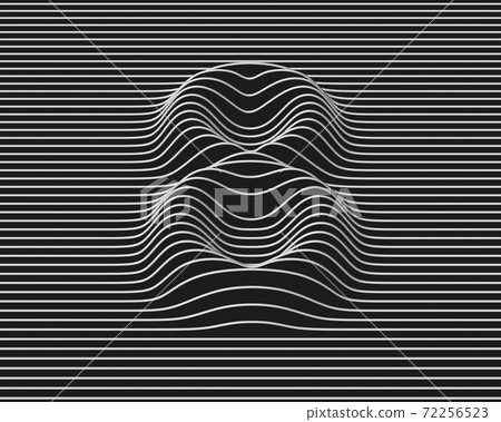 Linear 3d font number 8 72256523