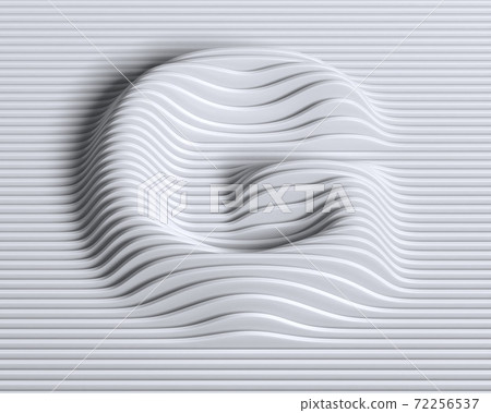 Linear 3d font letter G 72256537